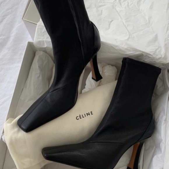 celine square toe boots